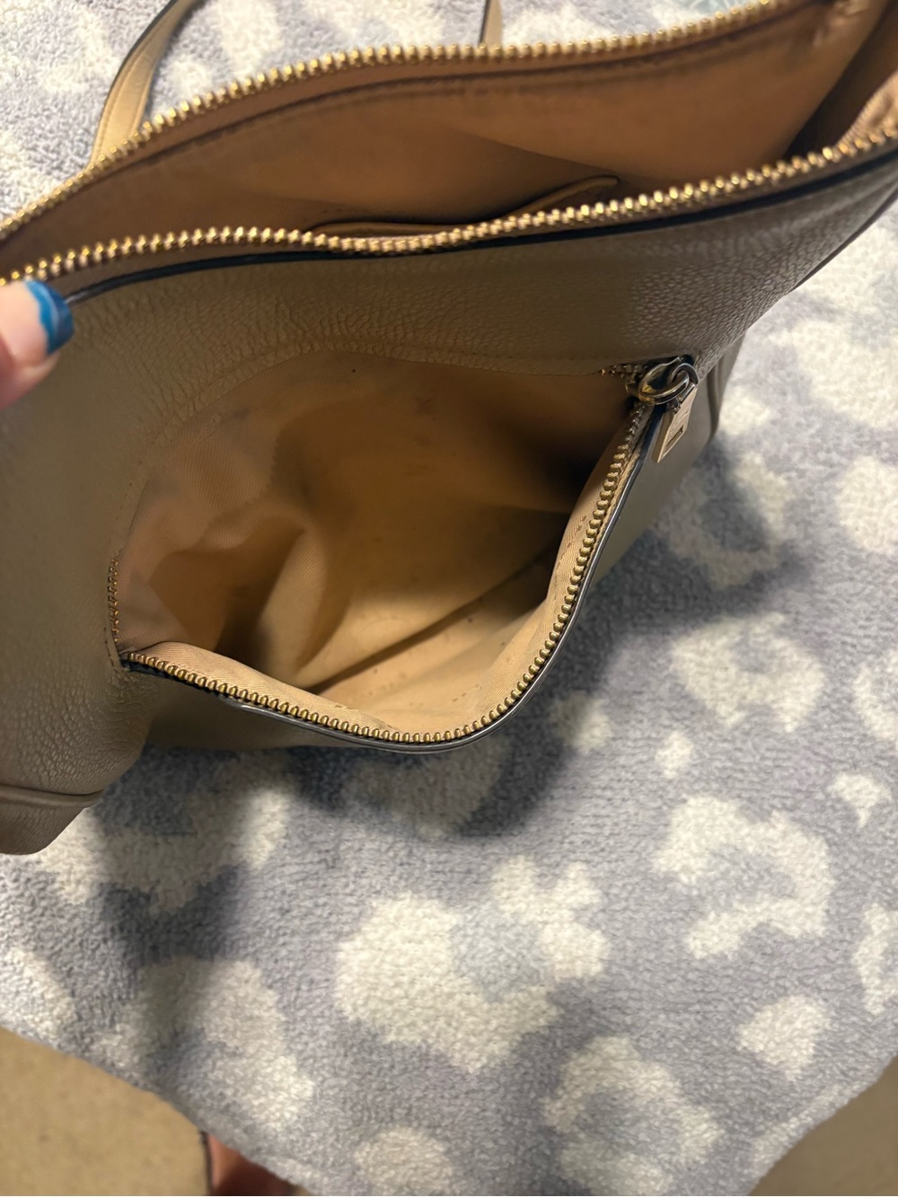 Coach Pebbled Leather Crossbody Bag in Tan - Picture 4 of 5